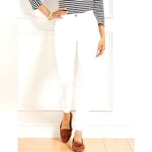 Talbots | flawless high-waist jegging ankle white jeans Sz 12